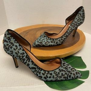 Halogen Cheetah Print Dyed Pony Hair Heels